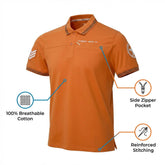 Zundooz London Men's Regular Fit Cotton Polo Shirt Orange
