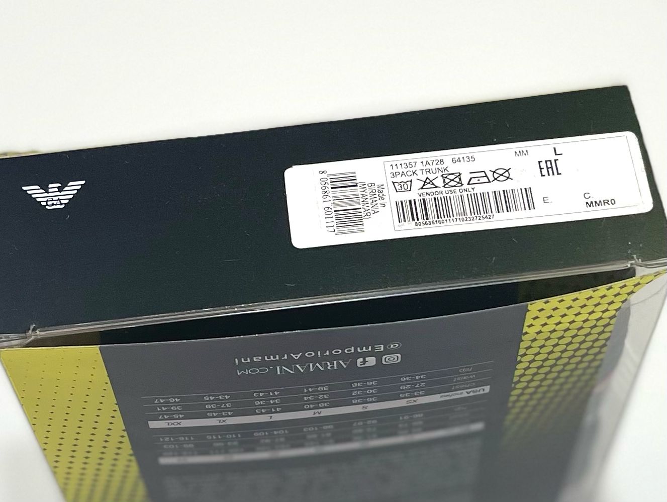 Emporio Armani Silver Fit Trunk Boxer Brief Underwear