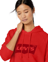 Ladies Levi's Graphic Sporty Hoodie Red