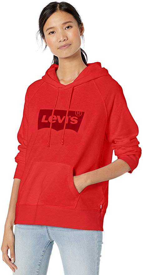 Ladies Levi's Graphic Sporty Hoodie Red