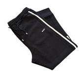 Three black men's underwear on a light gray background