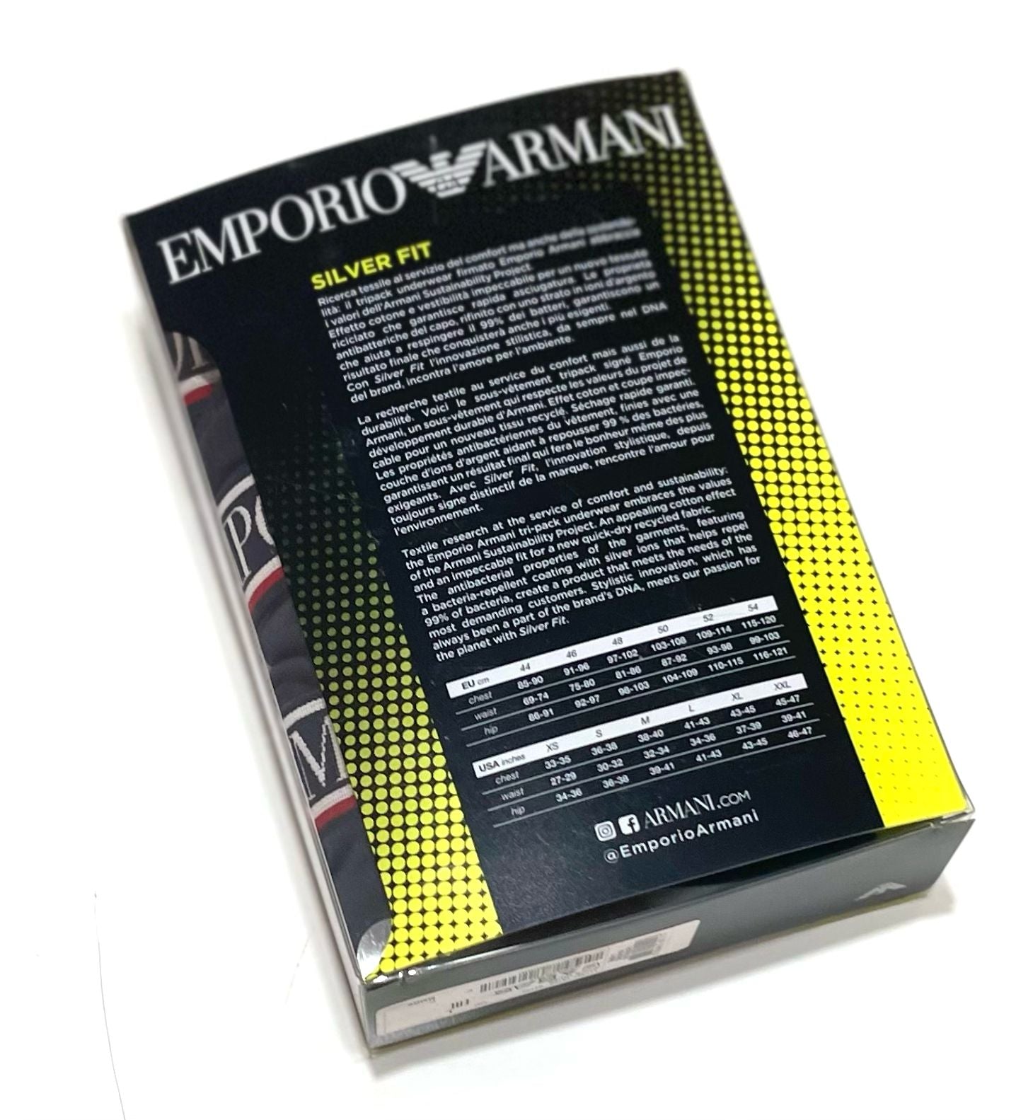 Emporio Armani Silver Fit Trunk Boxer Brief Underwear