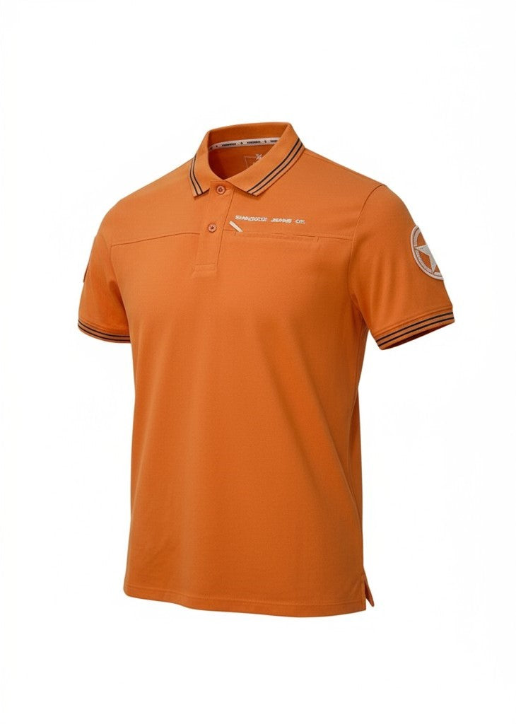 Zundooz London Men's Regular Fit Cotton Polo Shirt Orange