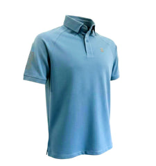 Zundooz London Men's Regular Fit Raglan Sleeve Cotton Polo Shirt_Steel Blue