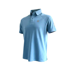 Zundooz London Men's Regular Fit Raglan Sleeve Cotton Polo Shirt_Steel Blue