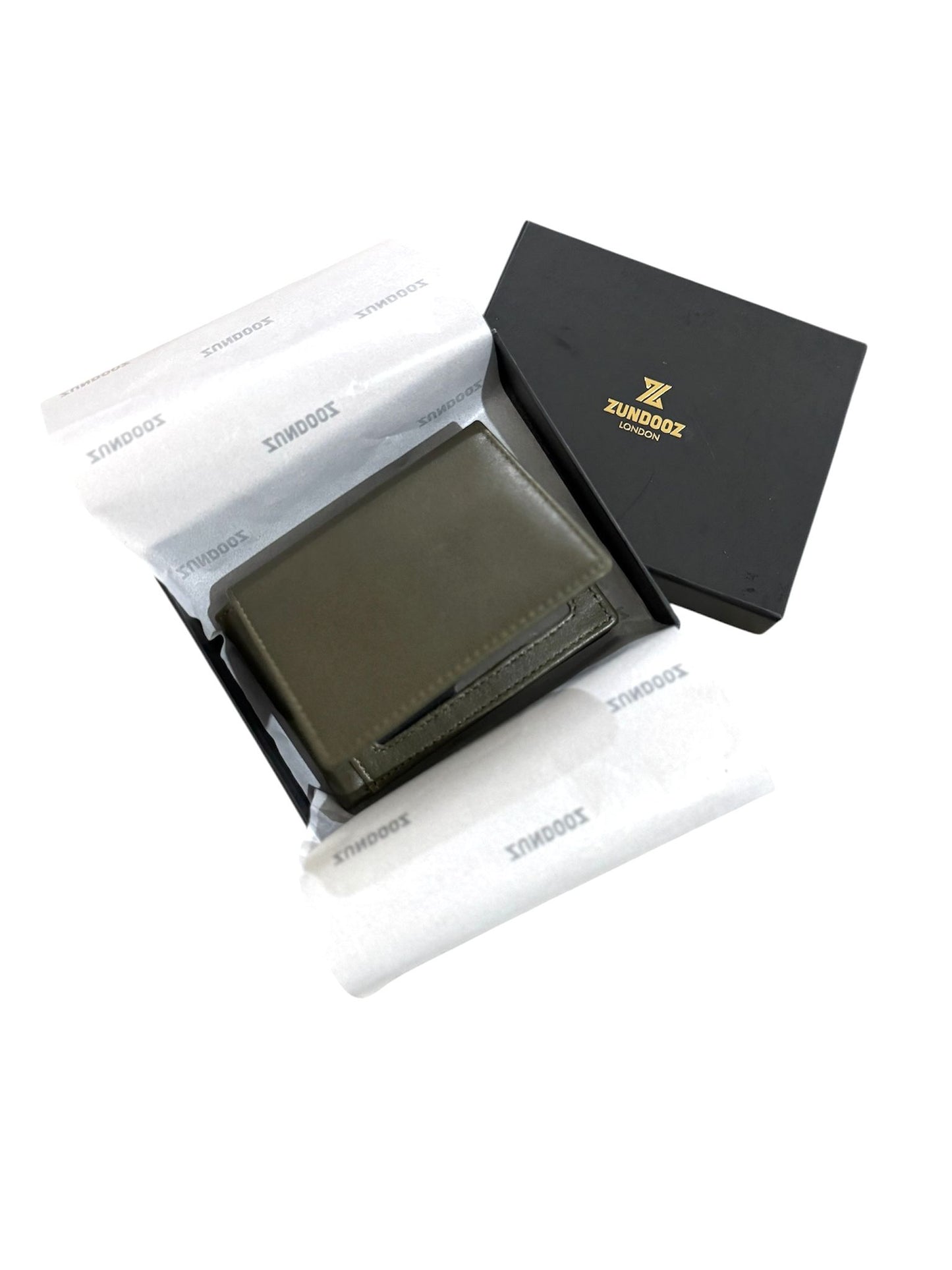 ZUNDOOZ London Men's PocketFit Leather Tri-Fold Wallet