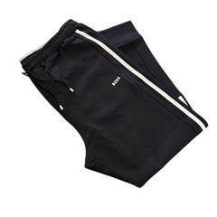 Three black men's underwear on a light gray background