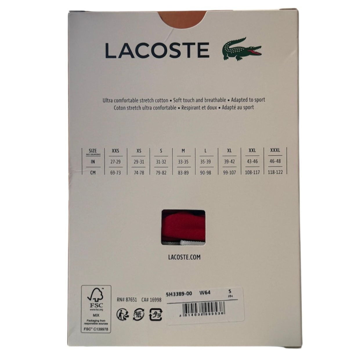 Lacoste Casual Cotton Stretch Trunks Underwear